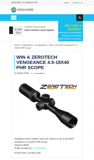 SSAA – Win a Zerotech 4.5-18×40 Phr Scope (prize valued at $349)