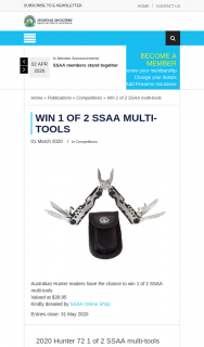 SSAA – Win 1 of 2 Ssaa Multi-Tools (prize valued at $39.95)