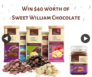 Sweet William – Win $40 Worth of Chocolate (RRP). (prize valued at $40)