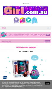 Total Girl – Win a Frozen 2 Clock (prize valued at $560)