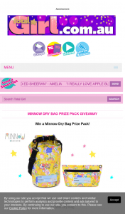 Total Girl – Win a Minnow Dry Bag Prize Pack (prize valued at $521)