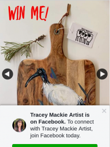 Tracey Mackie Artist – Win Their Very Own Humble ‘bin Chicken’ Original HanDouble Passainted Paddle Board