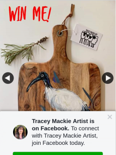 Tracey Mackie Artist – Win Their Very Own Humble ‘bin Chicken’ Original HanDouble Passainted Paddle Board