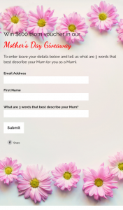 Tsom – Win a $100 Voucher for Mother’s Day (prize valued at $100)