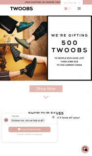 Twoobs – Win 1 of 500 Pairs of Twoobs Shoes for Those Who Have Lost Thier Jobs