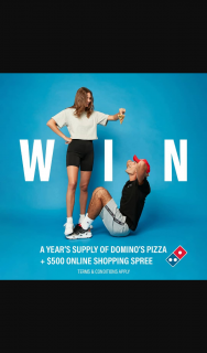 Universal Store – Win a Year’s Supply of @dominos_au Pizza a $500 @universalstore Shopping Spree