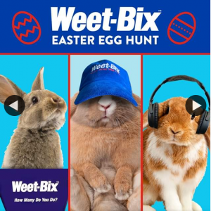 Weet-bix – Win an Instant Prize From Those Available As Listed Above (prize valued at $2,767)
