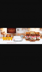 Win a Limitededition Nutella X Smeg Four Slice Toaster Valued at Au$199.00.