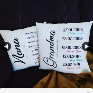 Win a Mother’s Day Cushion Personalised Decorative Pillow The Baby Vine (prize valued at $35)