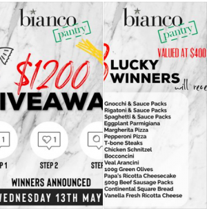 Bianco Pantry – Win 1 of 3 prize packs valued at $400 each