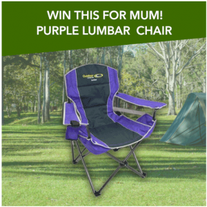Outdoor Connection – Win a purple lumbar chair form Mum