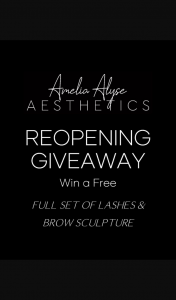 Amelia Alyse Aesthetics – Win a Full Set of Lashes & Brow Sculpture