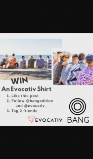Bang Edition Evocativ shirt winner chosen 22nd – Win an Evocativ Shirt
