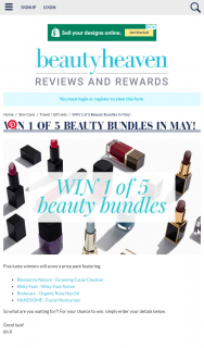 Beauty Heaven – Win 1 of 5 Beauty Bundles In May