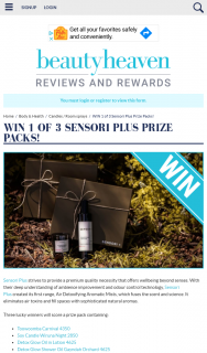 Beauty Heaven – Win 1 of 3 Sensori Plus Prize Packs