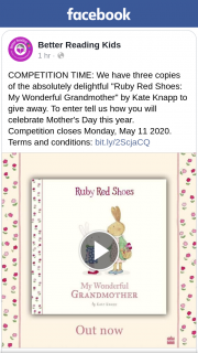 Better Reading Kids – Win One of Three Copies of Ruby Red Shoes My Wonderful Grandmother