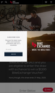 BikeExchange – Win a $1500 Bikeexchange Voucher (prize valued at $1,500)