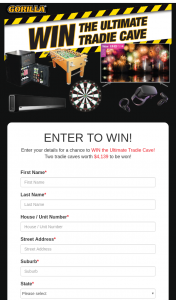 Bunnings-Gorilla – Win As Detailed Below (prize valued at $8,278)