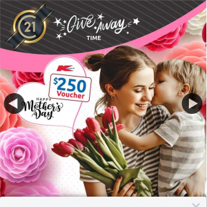 Century 21 Ferny Grove – Win a $250 Kmart Gift Card to Spoil Mum for The Month of Mother’s Day (prize valued at $250)