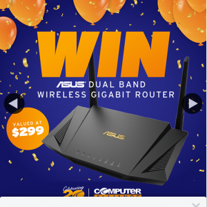 Computer Alliance – Win this Asus Dual Band Wireless Gigabit Router