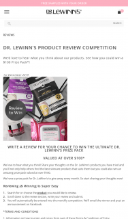 Dr Lewinns – Win an Amazing Prize Pack Valued at Over $100 (prize valued at $100)