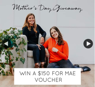 For Mae Collective – Win a $150 Gift Voucher for a Nursing Friendly Wardrobe From for Mae Collective