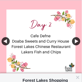 Forest Lakes – Win $500 Worth of Centre Vouchers Over 5 (prize valued at $500)