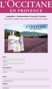 French Tourist Bureau – Win One of 20 L’occitane Gift Cards