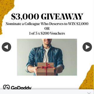 GoDaddy – In 40 Words Or Less In The Comments (prize valued at $3,000)