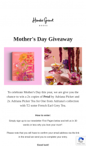 Hardie Grant Books – Win a 2x Copies of Petal By Adriana Picker and 2x Adriana Picker Tea for One From Adriana’s Collection With T2 Some French Earl Grey Tea