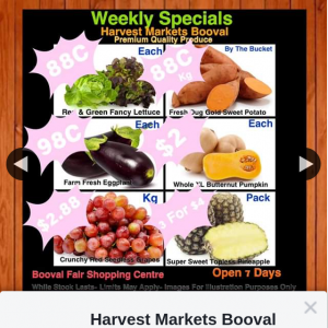 Harvest Markets Booval – Win $50 Fruit & Veg Voucher (prize valued at $50)