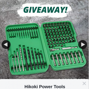 Hikoki Power Tools Australia – Win a Hikoki 102 Piece Drill & Driver Bit Set