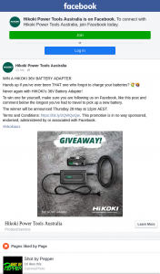 Hikoki Power Tools Australia – Win a Hikoki 36v Battery Adapter