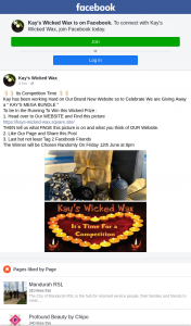 Kay’s Wicked Wax – Win this Wicked Prize