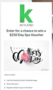 Keylend South – Win a $250 Day Spa Voucher