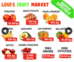 Louis Booval Fruit Market – Win $50 Fruit/veg Tray