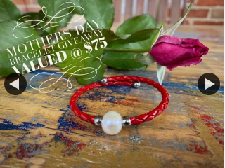 Mark Cox Jewellery Mother’s Day giveawa – Win this Gorgeous Bright Red Leather Bracelet Featuring One 11mm Freshwater Pearl Valued @ $75.00 Simply Likeshare & Comment on this Post (prize valued at $75)
