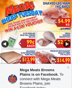 Mega Meats Browns Plains – Win a $200 Voucher (prize valued at $200)