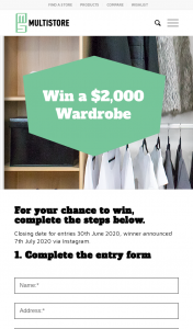 Multistore Solutions – Win a Multistore Flat Packed Wardrobe (prize valued at $2,000)