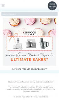 National Product Review – Win a Kenwood Prize Pack and Become National Product Review’s Ultimate Baker