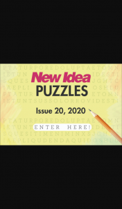 New Idea Puzzles 20 closes 5pm – Competition (prize valued at $1,000)