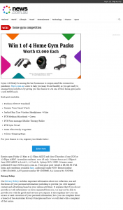 News – Win One of Four Home Gym Packs Worth $2000 Each (prize valued at $8,000)