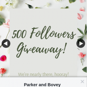 Parker & Bovey Flowers – Win Flowers When We Reach 500