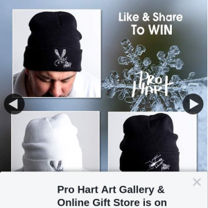 Pro Hart Art Gallery & online gift store – Win a Beanie (prize valued at $250)