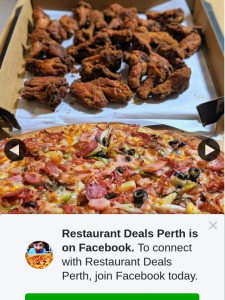 Restaurant Deals Perth – Win 2 X Large Pizza’s & 25 Wings