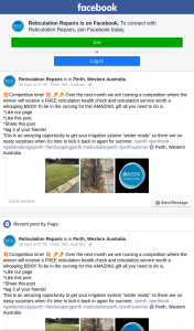 Reticulation Repairs – Win a Reticulation Health Check and Reticulation Service (prize valued at $500)
