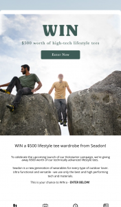 Seadon – Win a $500 Lifestyle Tee Wardrobe From Seadon (prize valued at $500)