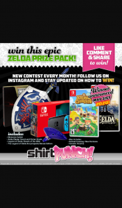 ShirtPunch – Win The May Zelda Animal Crossing  Switch Giveaway