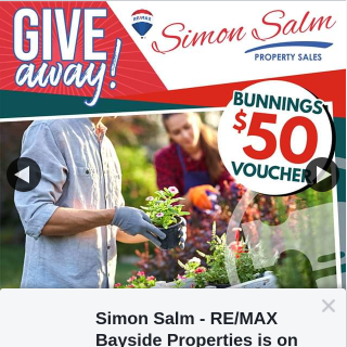 Simon Salm Re-Max Bayside Properties – Win a $50 Bunnings Voucher