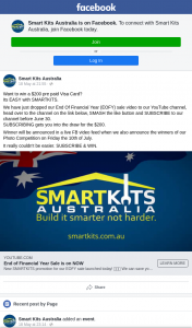 Smart Kits Australia – Win a $200 Pre Paid Visa Card (prize valued at $200)